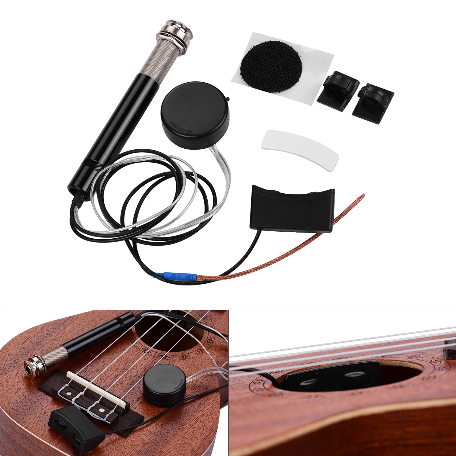 Endpin Стиль звукосниматель для укулеле ручной работы выполненная из красного