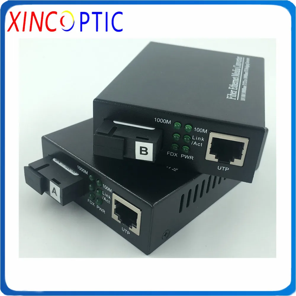 Медиаконвертер 1490/1550nm SC/UPC однопроводный медиаконвертер 80 км 1000 м /м гигабитный