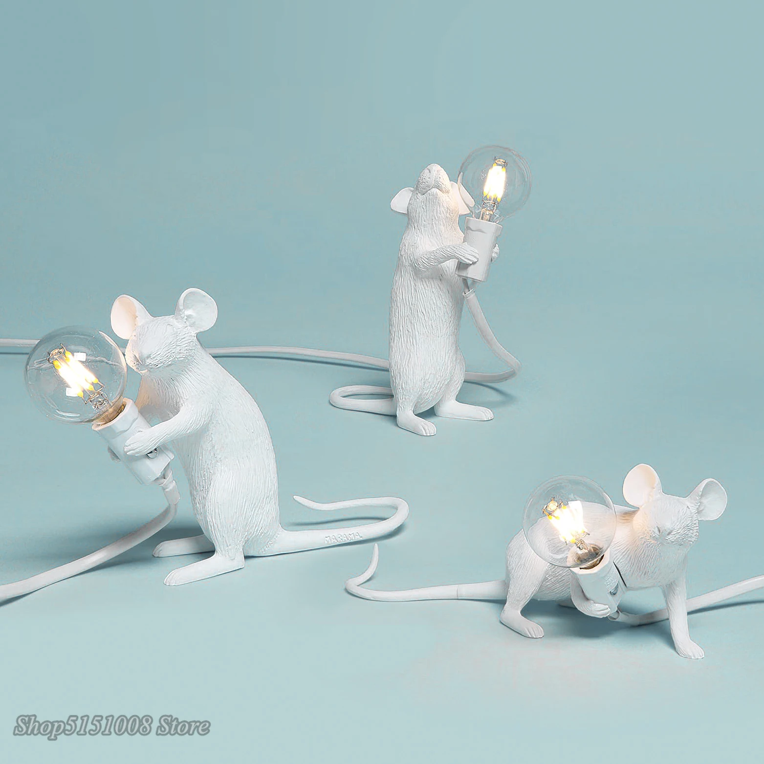 

led de mesa de animais para ratos, postura, de resina, pequena, bonita, led, luzes noturnas para da casa, de cabeceira