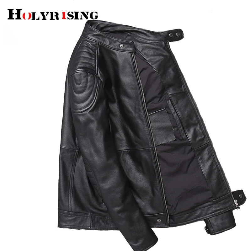 Chaqueta cuero hombre куртка кожаная куртка популярная мужская куртка из натуральной кожи тонкая байкерская куртка крутая 19037-5