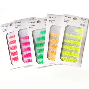 Декоративные стразы, светящиеся кристаллы SS4-SS16 1400, ноготь маникюрный-разные размеры шт., флуоресцентный ноготь, Самоцветы для творчества, аксессуары для рукоделия