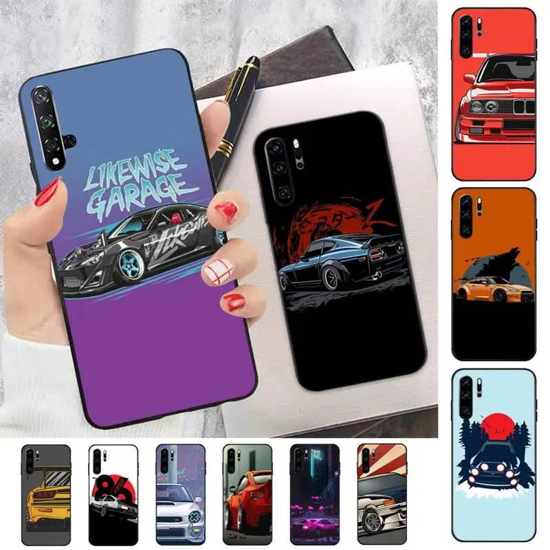 

JDM Sports Cars Phone Case for Huawei P30 40 20 10 8 9 lite pro plus Psmart2019