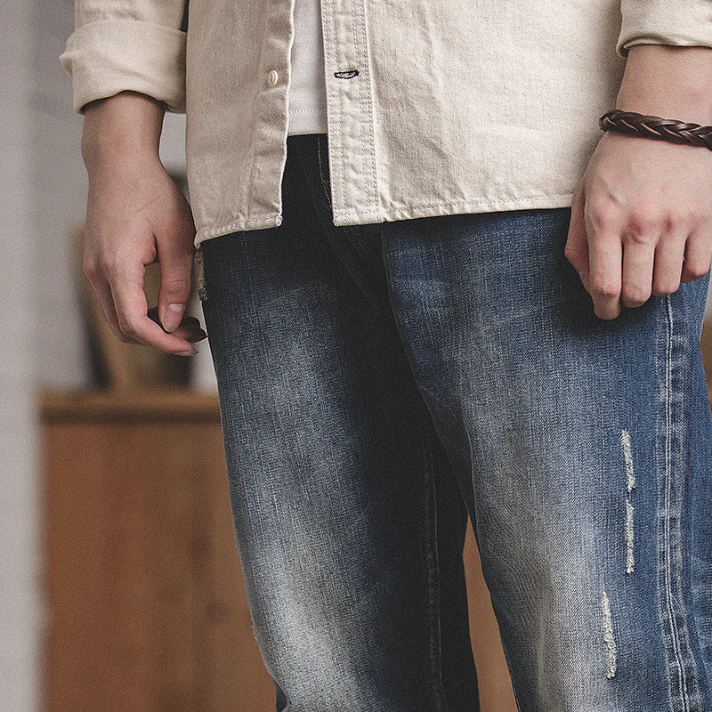 2022 Maden Man Pants Jeans Men Trousers Cowboy Baggy Jeans Casual Oversize Cotton Ripped Style Brand Classic