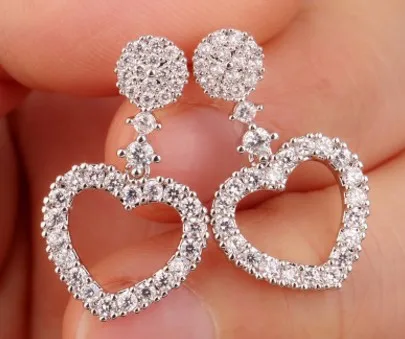 2 пар/упак. низкая цена качество Хрустальный кристалл бриллианты 925 Серебряное