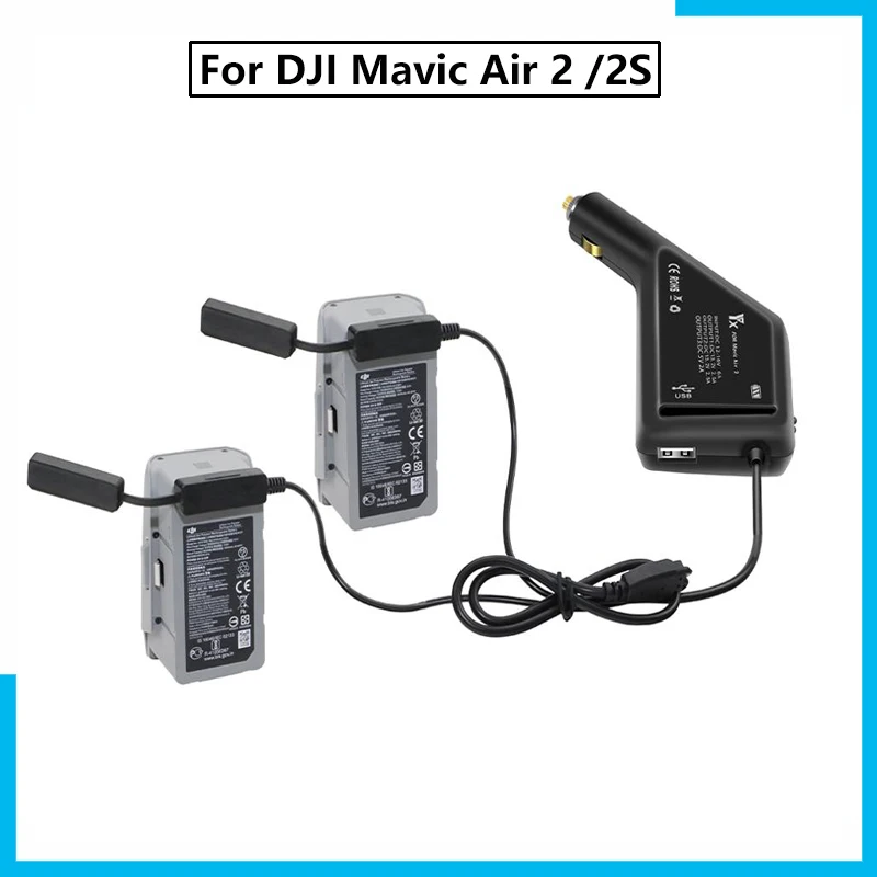 

Автомобильное зарядное устройство 3 в 1 для DJI Mavic Air 2/2S, интеллектуальный зарядный концентратор для аккумулятора Mavic Air 2/2S, автомобильный разъ...