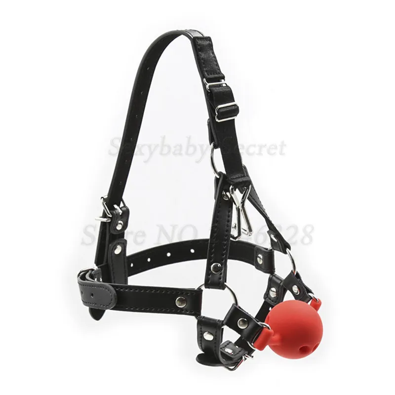 Новый силиконовый дышащий кляп с открытым ртом и крючком для носа кожаная