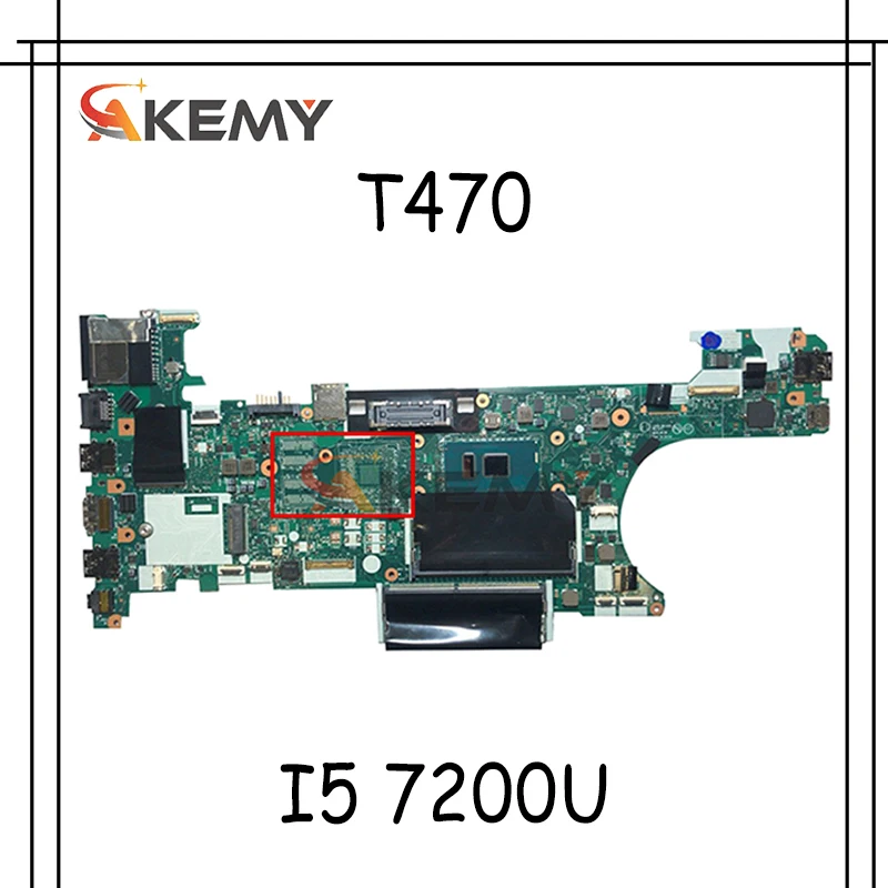 

Akemy CT470 NM-A931 для Lenovo Thinkpad T470 ноутбук материнская плата FRU 01AX963 01LV671 01HX636 процессор I5 7200U DDR4 100% тесты работы