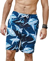 361 board shorts quick dry surf pants men beach shorts shark printed plus size men swimwear swimming trunks male bathing suit