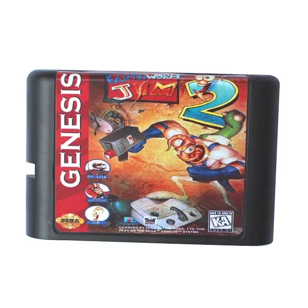 Игровая карта EarthWorm Jim 2 16 bit MD для Sega Mega Drive Genesis|Картриджи| |