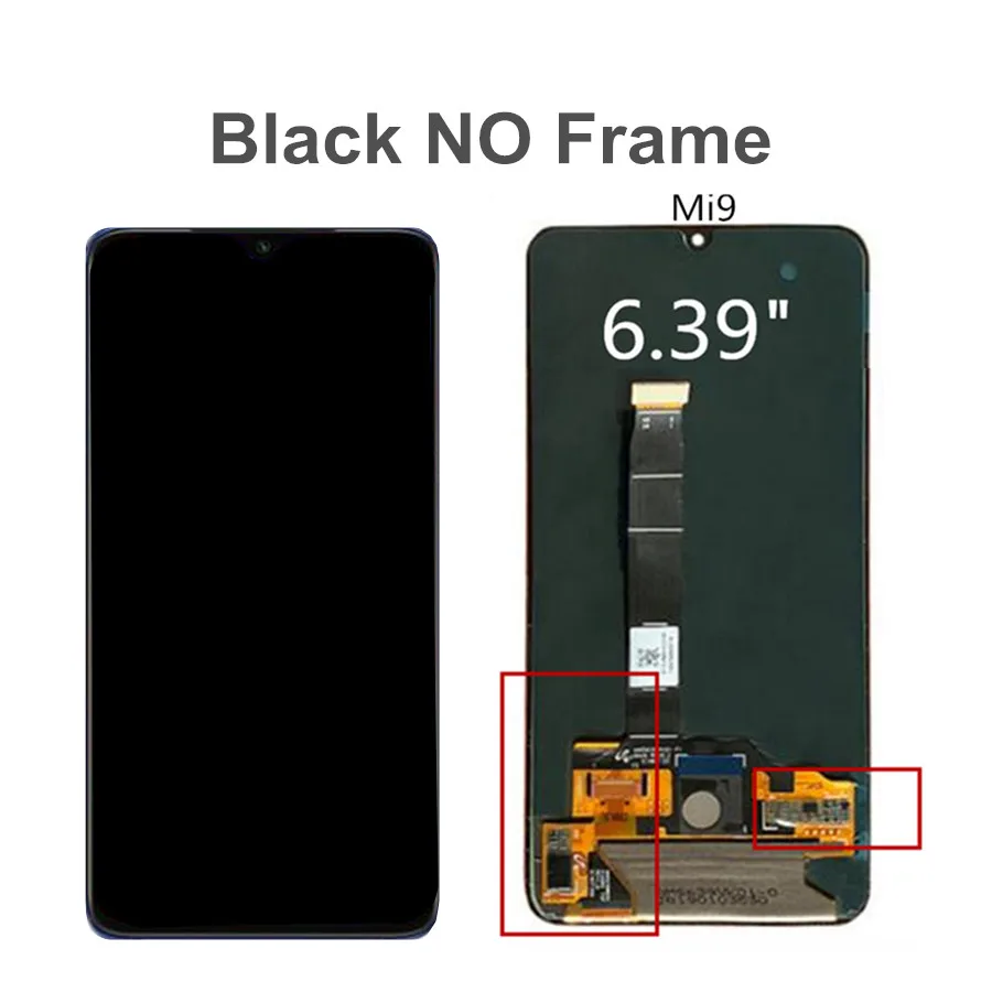 6,3" AMOLED ЖК-дисплей для Xiaomi mi 9 ЖК-дисплей дигитайзер в сборе сенсорный экран с рамкой для Xiao mi 9 lcd mi 9 mi 9 lcd