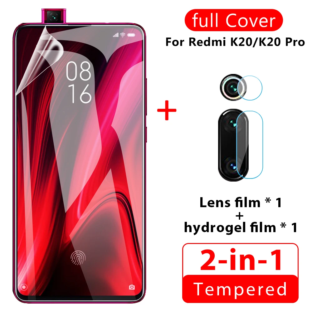 Гидрогелевая пленка 2 в 1 + прозрачная для камеры Xiaomi Redmi Note 8 K20 Pro 7 7A мягкая Mi 9 SE 9T 9X