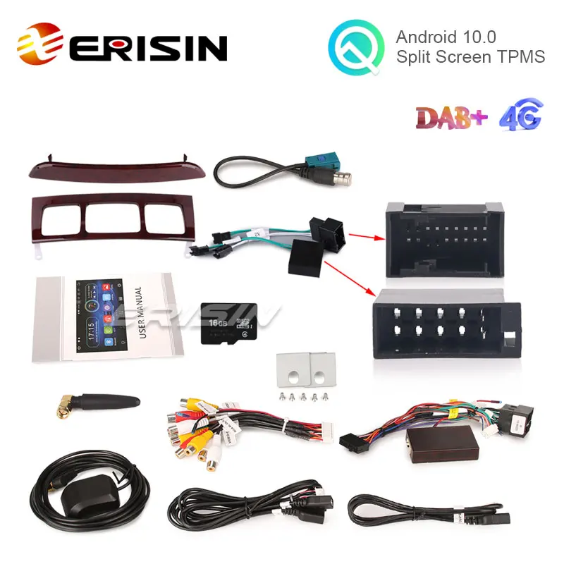 Erisin 5997 7 &quotAndroid 10 0 Автомобильный GPS WiFi BT TPMS DAB радио для Mercedes S Class W220 S280 S430 S500 S55 CL-Class