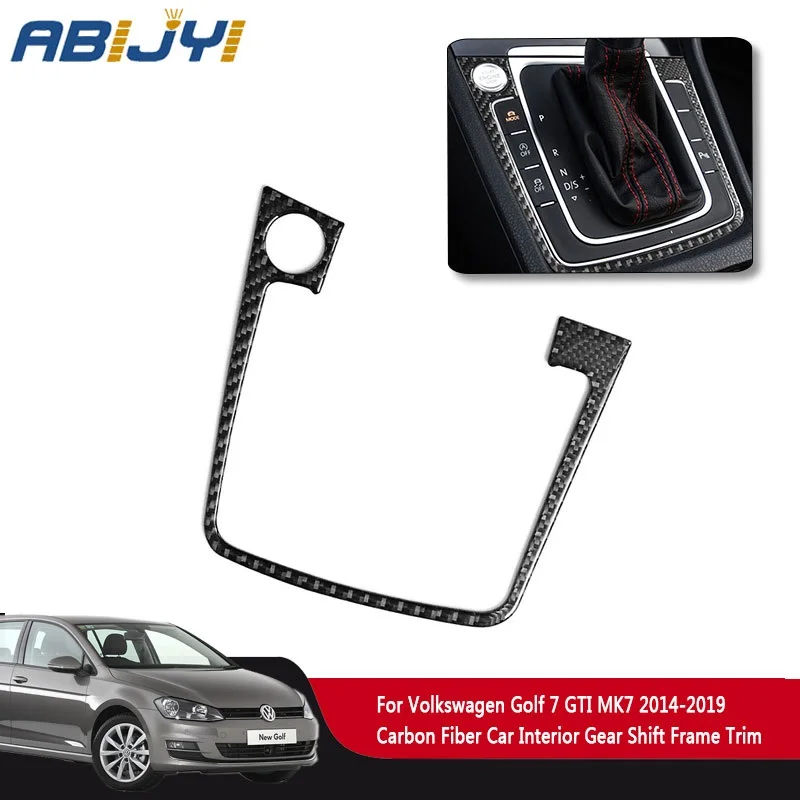 

1 Piece Car Styling Carbon Fiber Interior Gear Shift Box Panel Trim For Volkswagen VW Golf 7 GTI MK7 2013-2019 Accessories