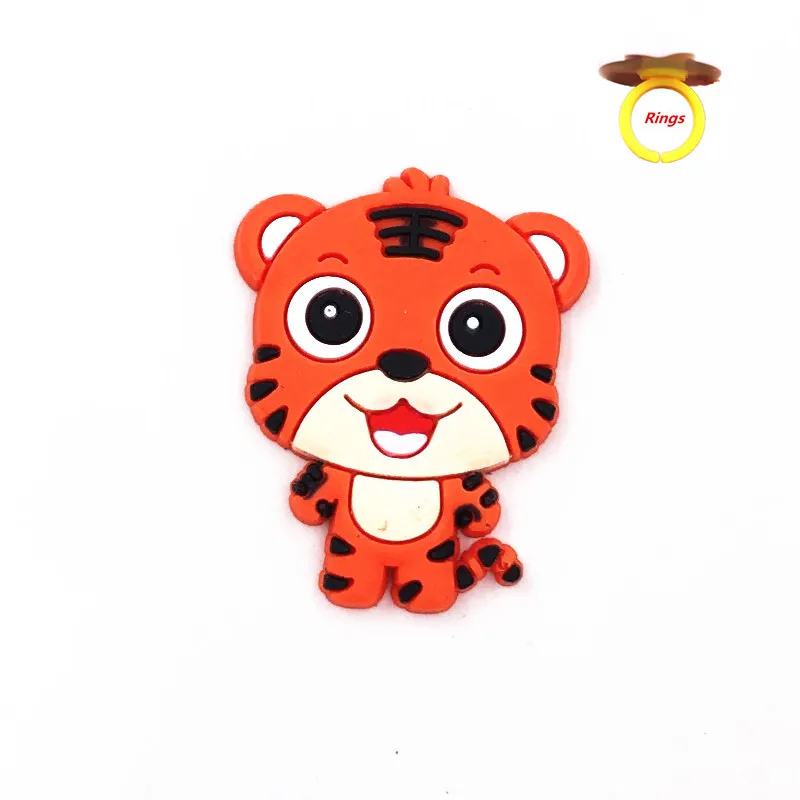 10 шт. оптовая продажа микс животных мультфильм палец кольца для детей подарки