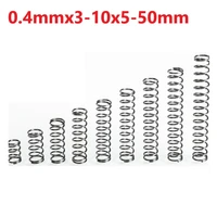 304 stainless steel compression spring compressed spring wire diameter 0 4mm return spring 10pcs