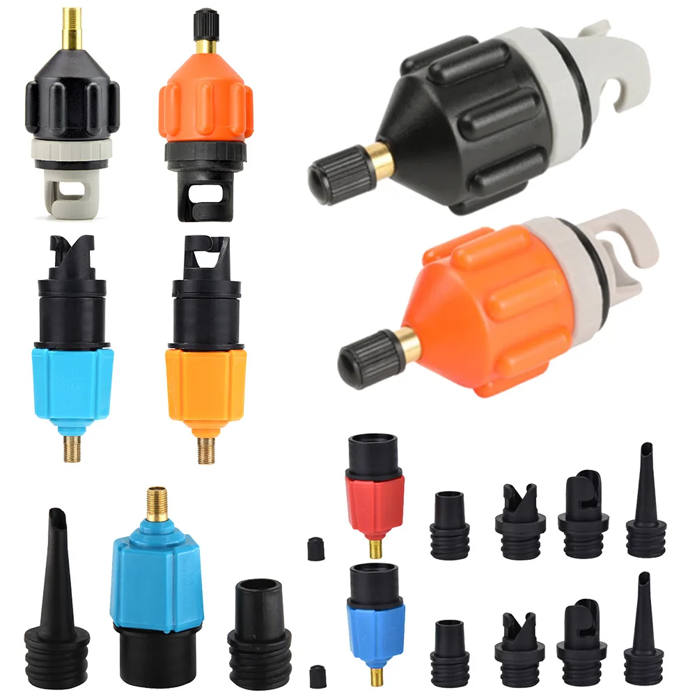 

Air Valve Adapter Inflatable Rowing Rubber Boat Paddle Canoe Kayak Air Valve Pump Compressor Converter 4 Nozzle for SUP Board