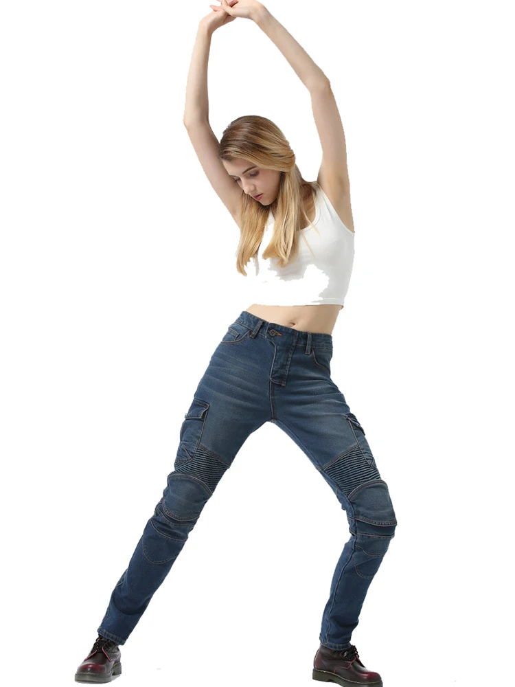 Женские спортивные джинсы бронированный CE брюки для мотоциклистов