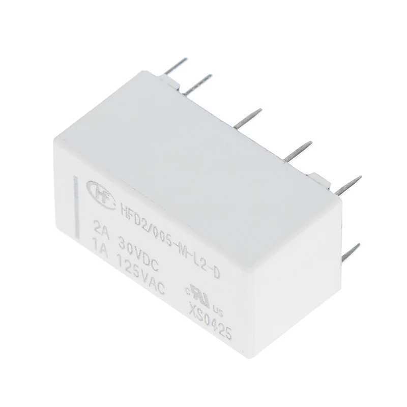 Белое 5В катушечное фиксирующее реле Dpdt 2A 30VDC 1A 125VAC стандартное | Обустройство