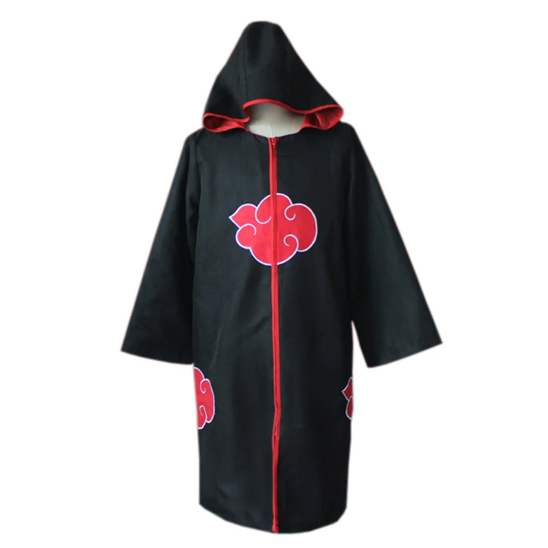 

Halloween Tobi Cosplay Obito Costume Akatsuk Long Sleeve Cloak Hooded Party Carnival Funny Adult Children Dress Up