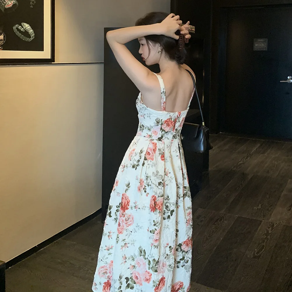 Платье женское Облегающее с оборками французское винтажное пляжное вечернее