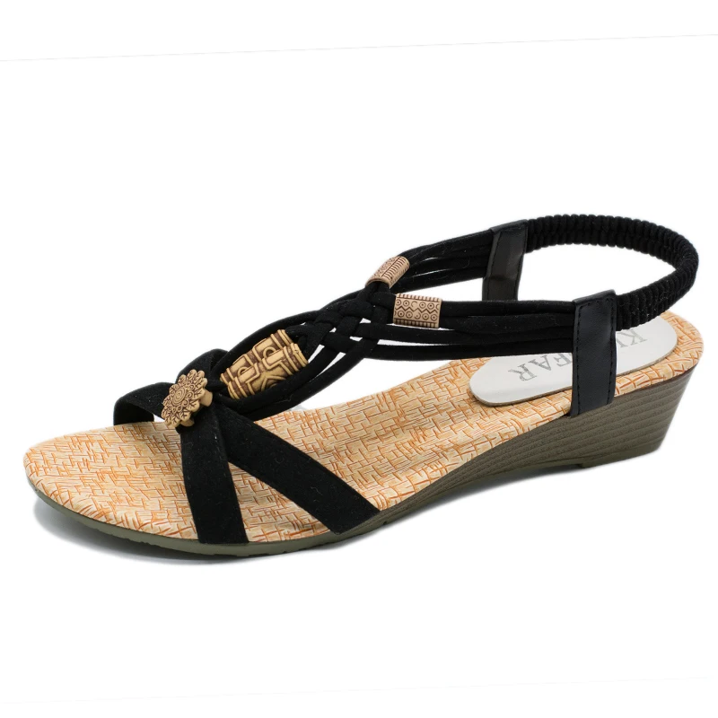 

Akexiya Women Sandals Summer Wedges Shoes For Women Beach Shoes Bohemia Gladiator Sandalias Mujer Flip Flop Heels Sandals Women