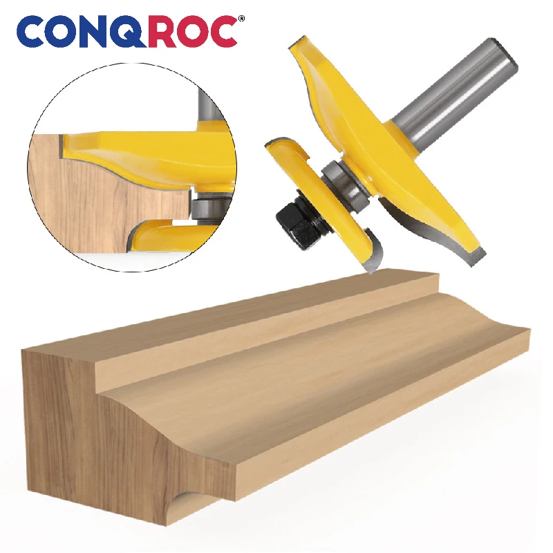

1/2-Inch 12.7mm Shank Raised Panel Ogee Router Bit with Back Cutter Tenon Cutter Woodworking Milling Cutter
