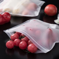 containers reusable stand up zip shut bag cup fresh bag food storage bag silicone food storage containers leakproof