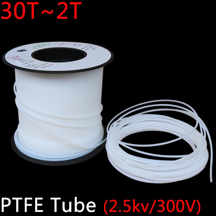

30T-2T PTFE Tube F46 Insulated Capillary Heat Protector Transmit Hose Rigid Temperature Corrosion Resistance 2.5KV 300V