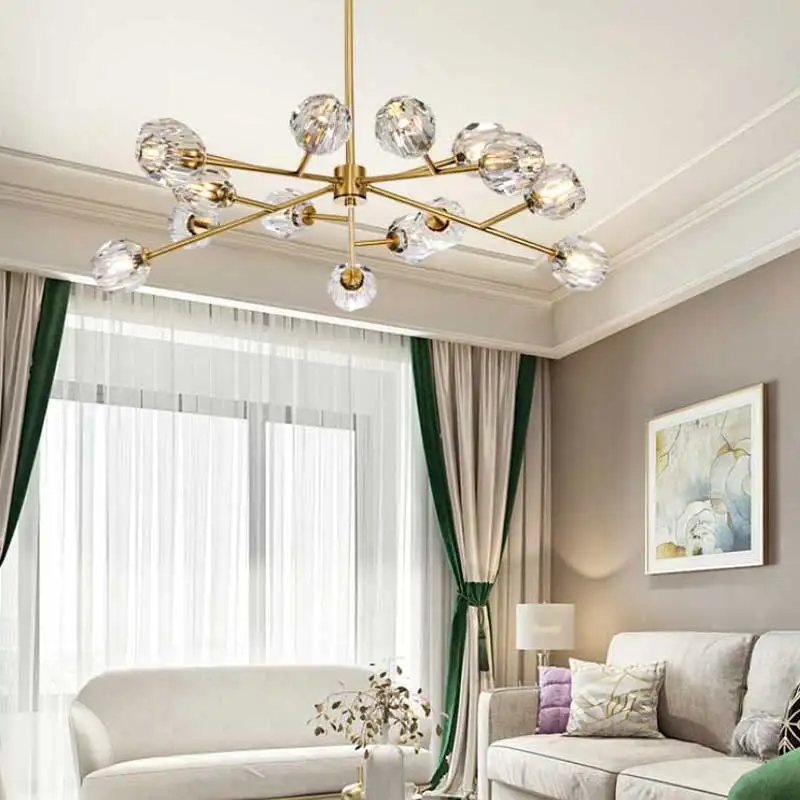 Современная светодиодная люстра Хрустальный блеск лампа для гостиной кухни Bedoom