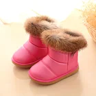 Детские зимние ботинки для девочек и мальчиков, теплые плюшевые детские зимние ботинки с кроличьим мехом, обувь для маленьких девочек и мальчиков, 2021