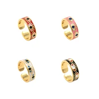 fashion enamel ring jewelry ring advanced demon eye opening adjustable ladies ring birthday gift