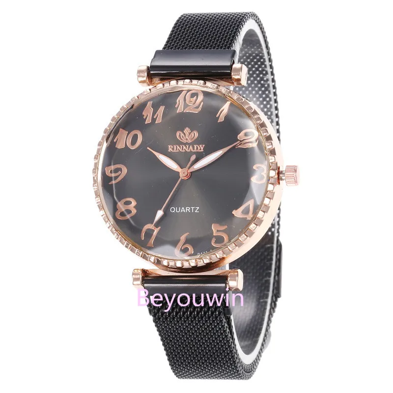 100 шт./партия хит продаж женские часы с магнитной застежкой сетчатые для женщин