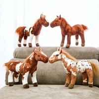 hot nice 30 70cm real life horse plush toys cute stuffed animal dolls soft simulation doll birthday gift kids toy bedroom decor