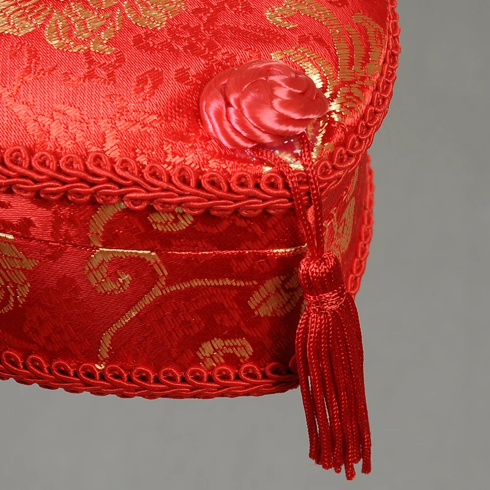 Шелковая винтажная Подарочная коробка ручной работы в форме сердца красная