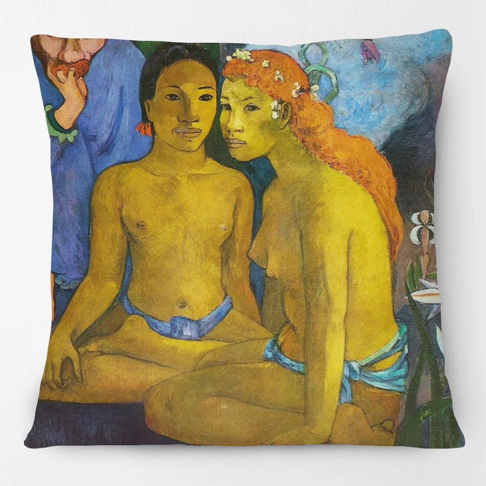 Послеимпрессионистский художник пол гаугуин наволочки с рисунком черная