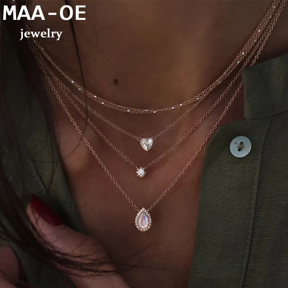 Женское винтажное ожерелье с подвеской в форме сердца|Ожерелья подвеской| |