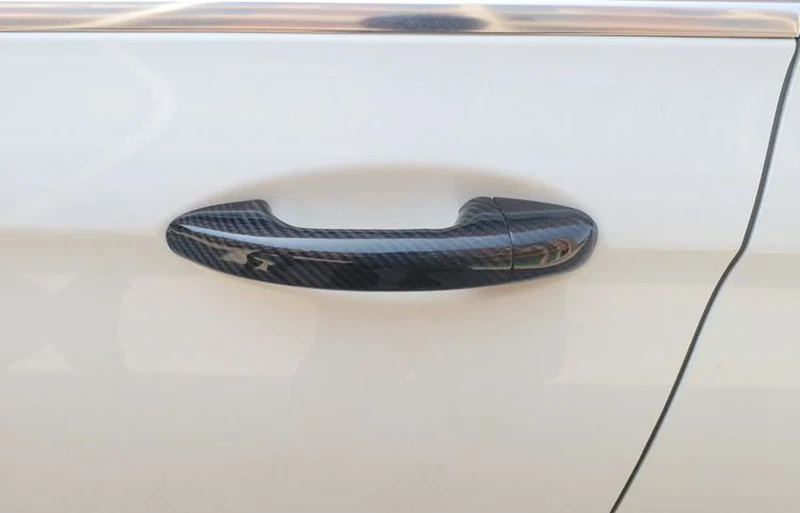 

3/5pcs Auto Door Handle Trim Cover Car styling For Mercedes Benz A C E S Class W205 W213 W222 CLS GLE GLC C200 C250 Carbon Fiber