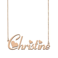 christine name necklace custom name necklace for women girls best friends birthday wedding christmas mother days gift
