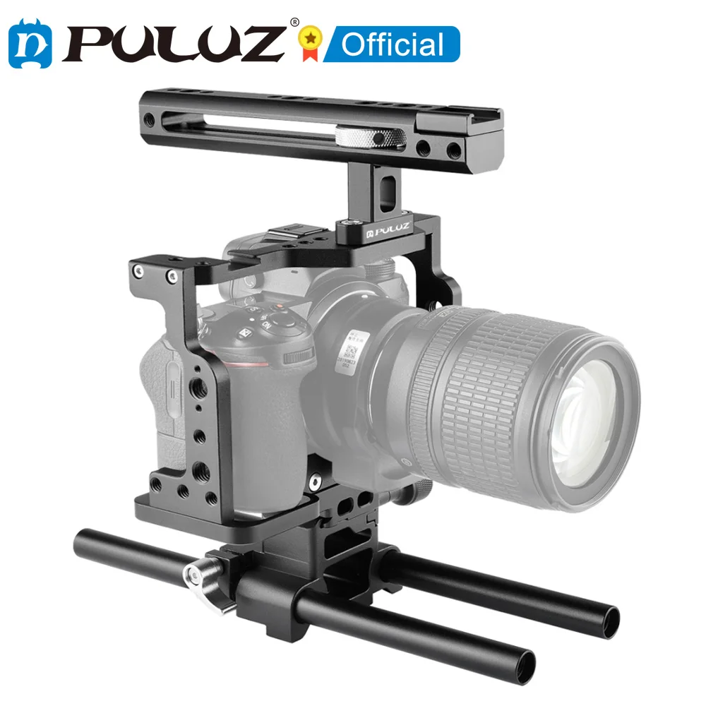 

PULUZ Video Camera Cage Stabilizer with Handle & Rail Rod for Nikon Z6 / Z7 Camera Stabilizer Handle Grip