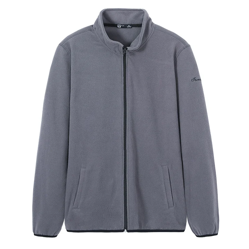 AJK901571 dark gray Пионерский лагерь зимний толстый свитшот на молнии брендовая мужская одежда однотонные флисовые теплый спортивный костюм мужской цвет зеленый, синий черный AJK702388 - Цвет: AJK901571 dark gray