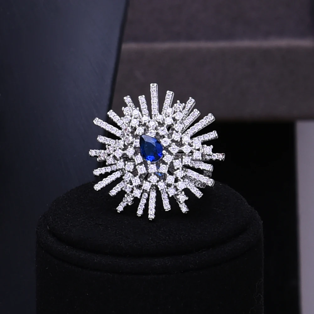 Missvikki 4 шт. Роскошные Большие фейерверк ожерелье/серьги/Кольцо/браслет ювелирные