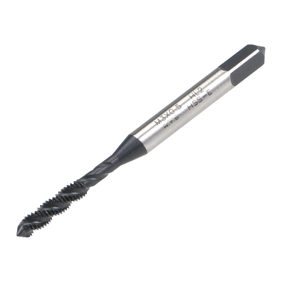 Uxcell M6 x 1.0 Spiral Flute Tap Metric Machine Thread Tap HSS Nitriding Coated