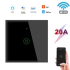 Tuya 20A Smart Wifi сенсорный настенный выключатель светильник водонагреватель холодильник Микроволновая печь переключатель приложение Дистанционное Управление совместим с Google Home, Alexa