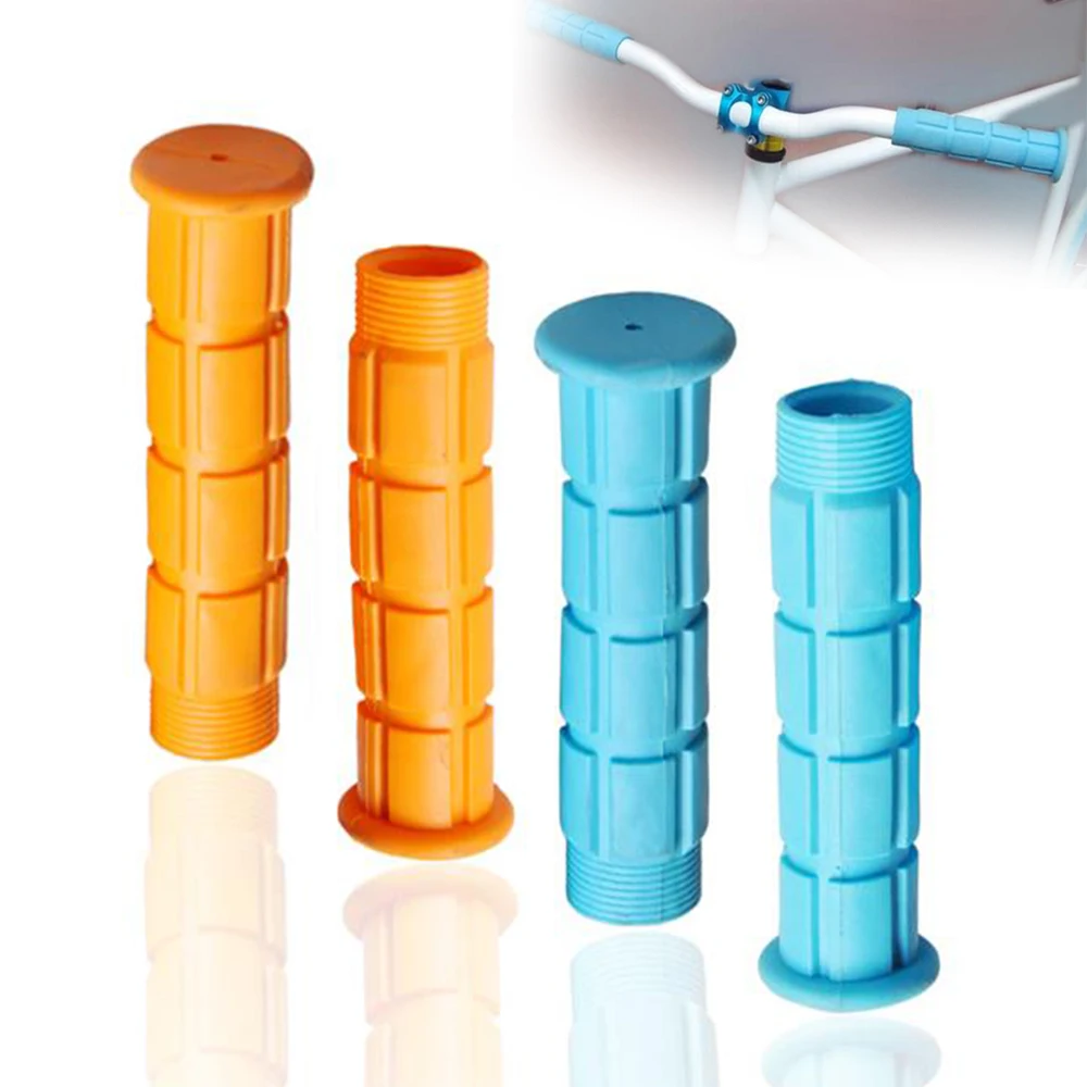 

1 пара цветных ручек для горного велосипеда, Нескользящие удобные мягкие прочные резиновые ручки для верховой езды, клетчатые мертвые ручки