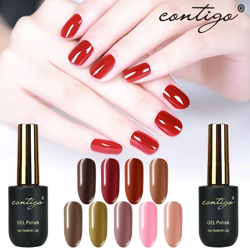 CONTIGO 7 мл Коричневая серия ногтей гель семиперманентный Ультрафиолетовый Лаки
