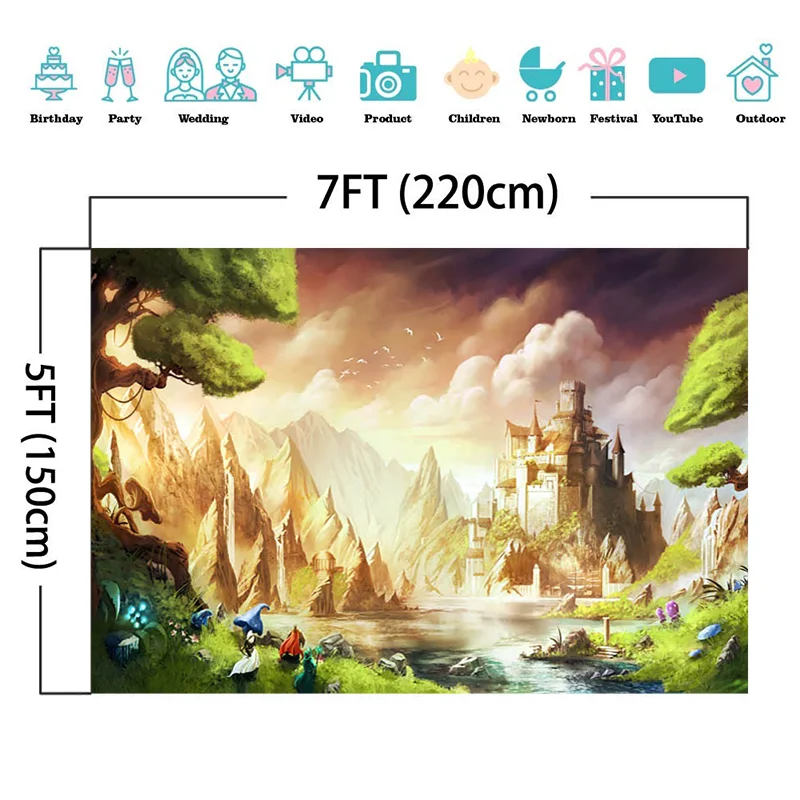 

Seamless Vinyl Photography Background Cartoon Movie Game Character Computed Printed Children Backdrops for Photo Studio ZR-106