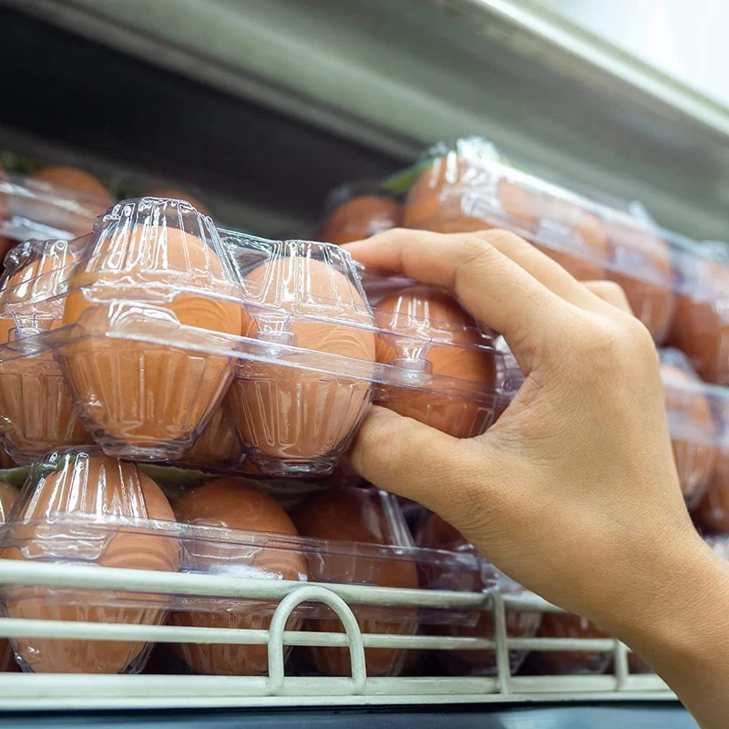 20 шт. картонных коробок для яиц прозрачный пластиковый держатель контейнер