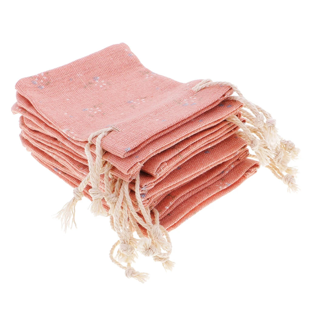 

Льняной фарфоровый мешок на шнурке MagiDeal 10 шт./лот, украшения для свадебвечерние НКИ, сувениры, Подарочный пакет, сумки для конфет