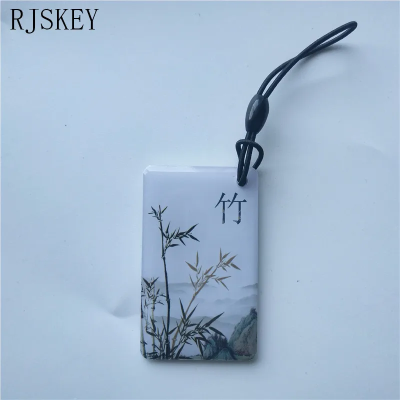 bamboo 1 шт. 125 кГц RFID EM ID EM4100 чтение только брелоки метка связки ключей маркер управление доступом по карточкам бесконтактного считывания для входа в дверь - Цвет: bamboo
