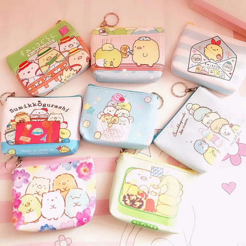Новый милый мультяшный сумикко гураши мини-кошелек для монет сумка угол био ключ